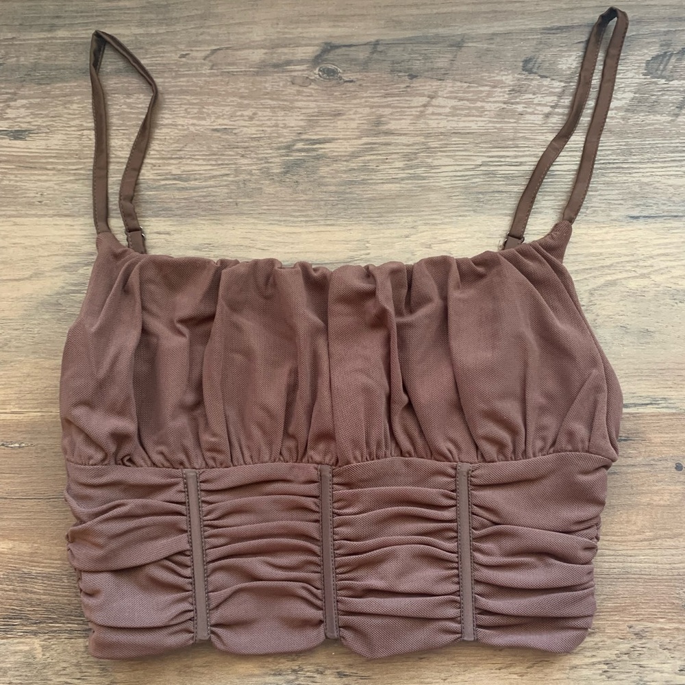 Tongue tied bustier